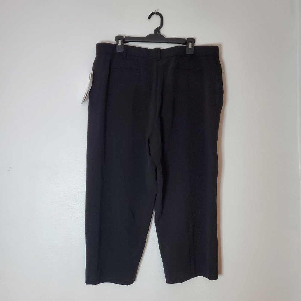 David Dart Slimming Solution Black Pants Size 18 Front Zip Front Back Pockets - Picture 2 of 7
